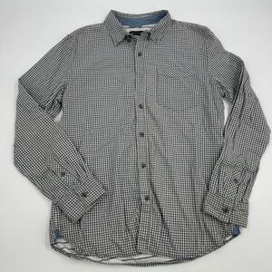 Modern Amusement Mens Gingham Button Down Shirt Size M Long Sleeve Casual Lined